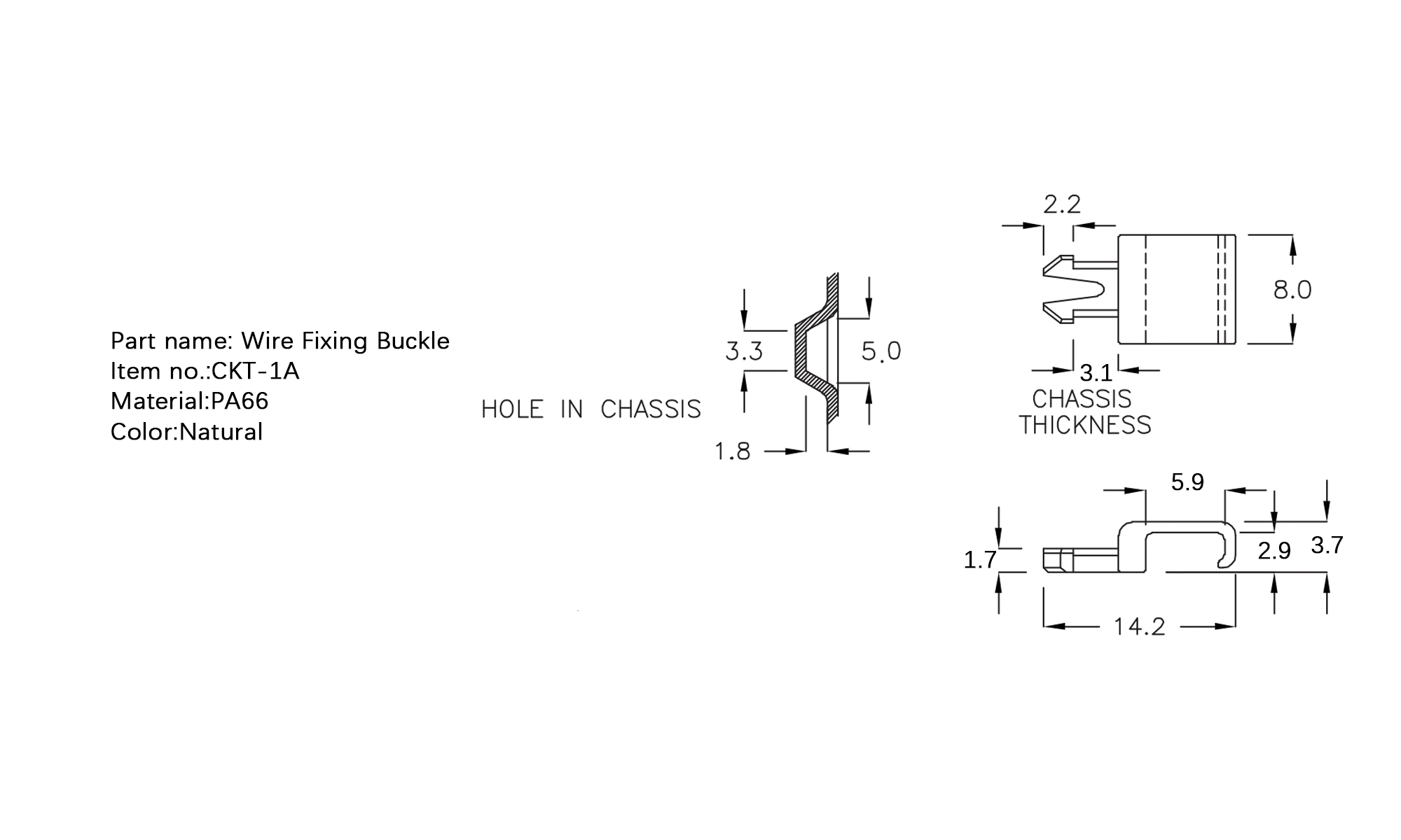 Wire Fixing Buckle CKT-1A